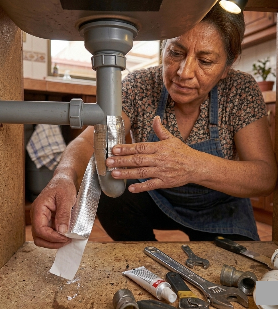 Cinta selladora impermeable aplicación
