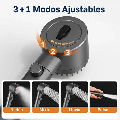 Ducha Alta presion Masajeadora 3 en 1
